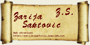 Zarija Šaptović vizit kartica